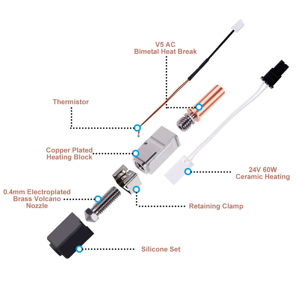 طقم هوت إند لطابعات Anycubic K - مراجعة Hotend Assembly وسعره