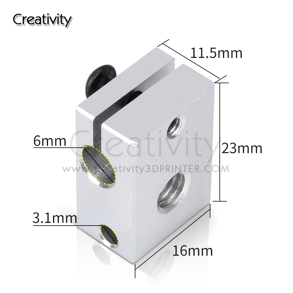 كتلة تسخين V6 PT100 من النحاس  - مراجعة Direct Drive Extruder وسعره