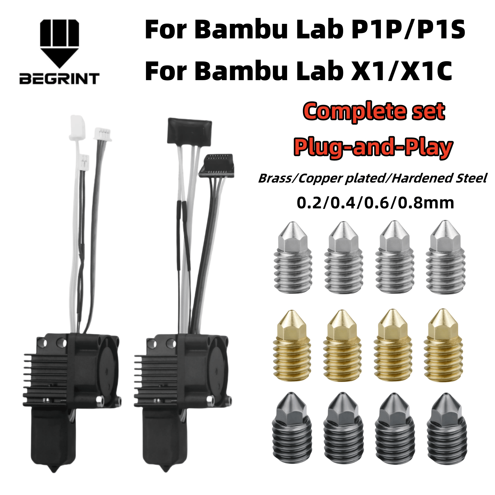 ل Bambu Lab X1C P1P P1S رأس ال - مراجعة Hotend 0.4Mm وسعره