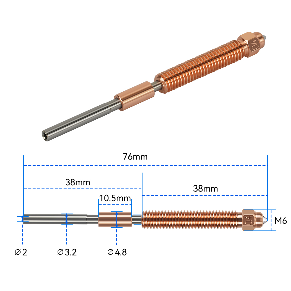 فوهة يونيكورن من الفولاذ المقو - مراجعة Hotend 0.4Mm وسعره