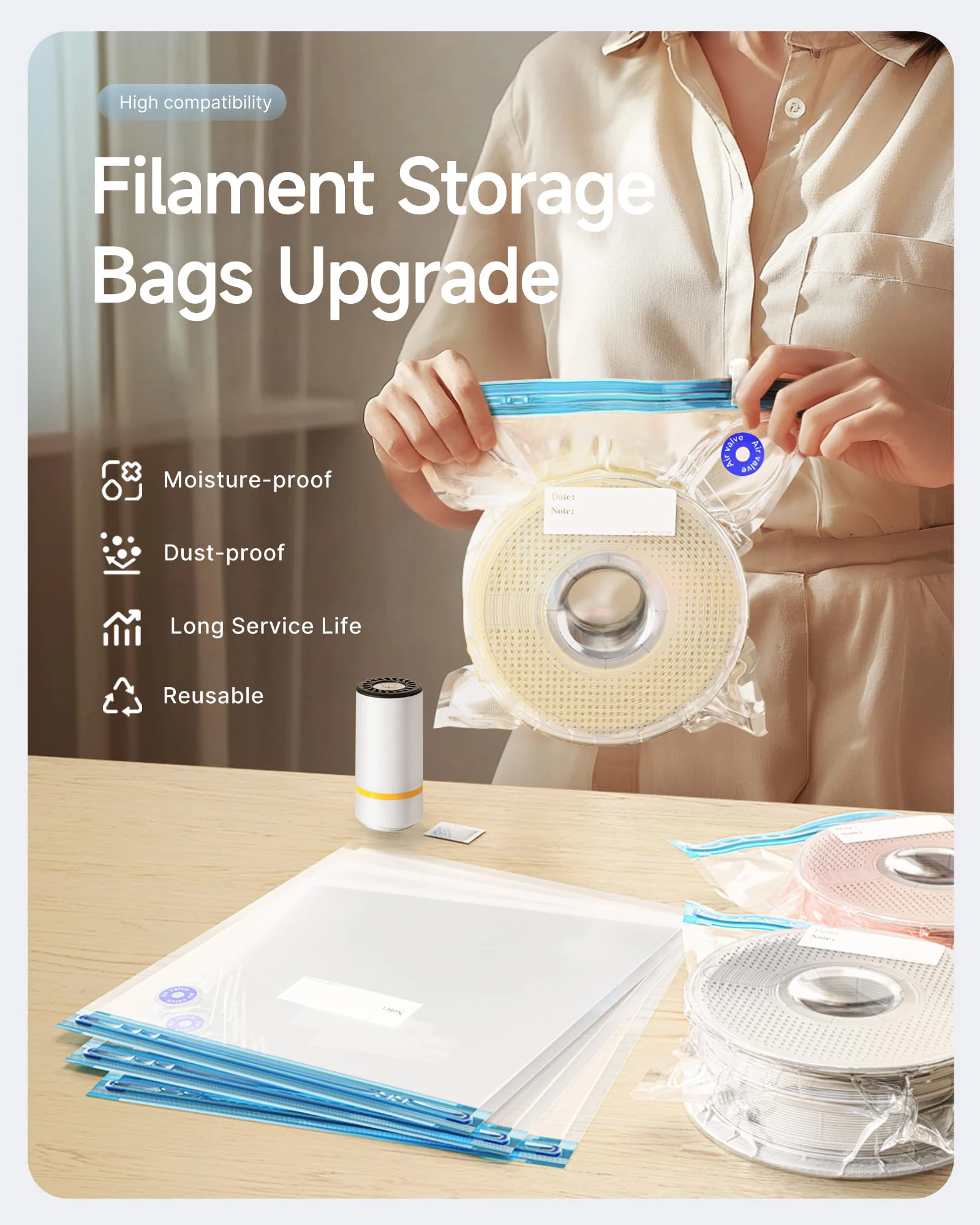 حقيبة مكنسة بخيوط الطابعة ثلاث - مراجعة Petg Filament وسعره